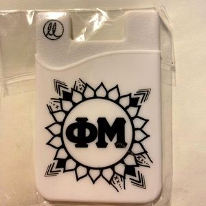 Phi Mu Greek phone pocket sticker sleeve wallet